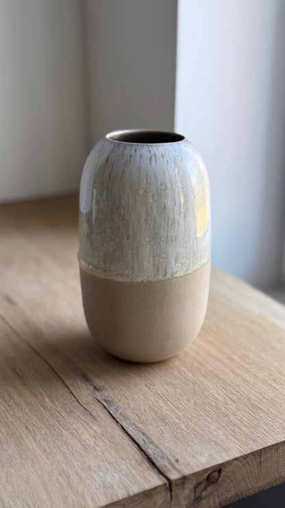Vase, Large Wide, Sand & Dip