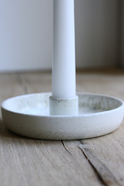 Candle Holder, Matt White