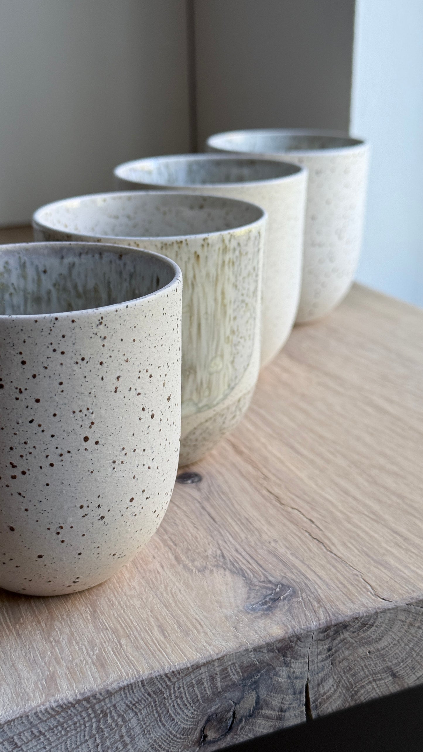 Coffee Cup, Sand & Dots w/ crystal glaze (200 ml)