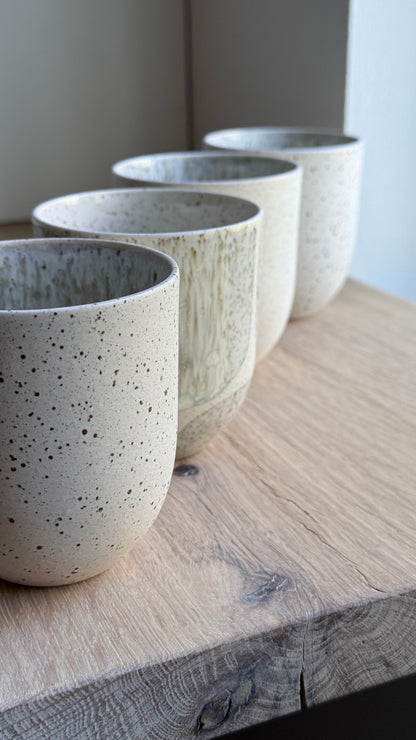 Coffee Cup, Sand & Dots w/ crystal glaze (200 ml)