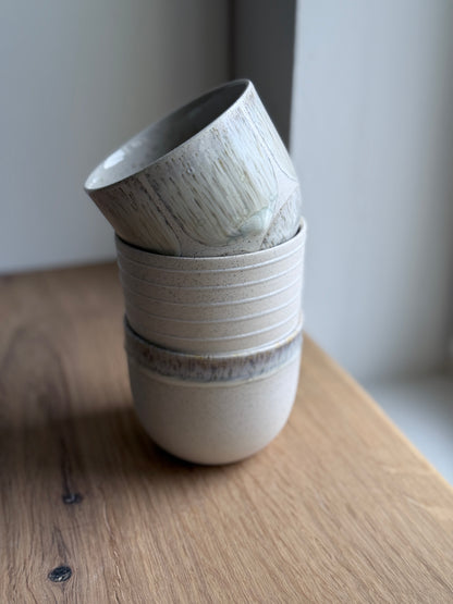 Coffee Cup, Matt White/ Brush (250 ml)