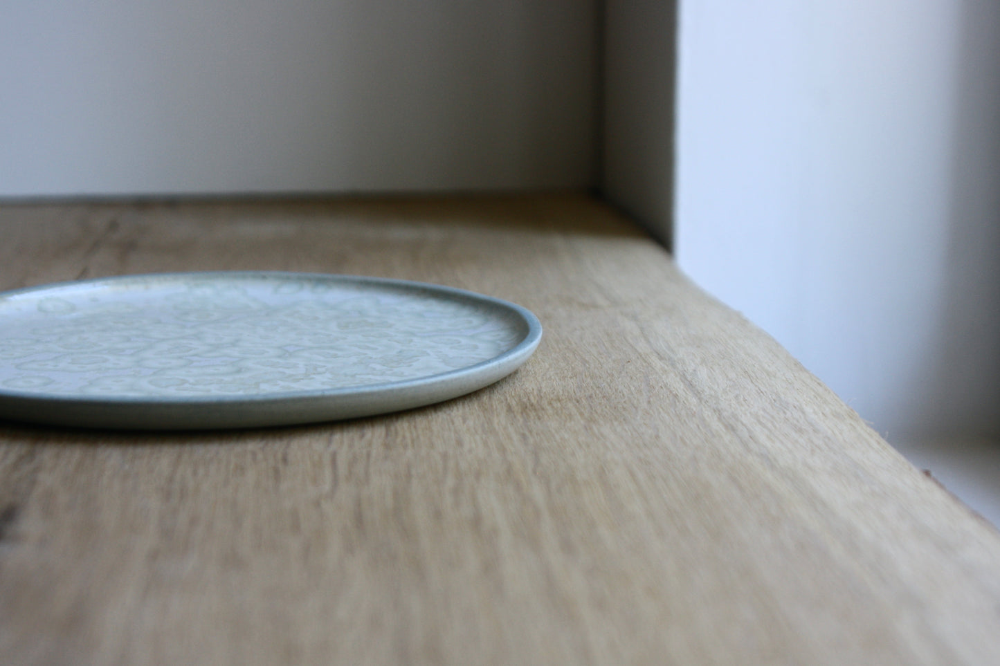 Dessert / Sushi plate, Stone Blue w/ crystal glaze