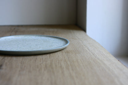 Dessert / Sushi plate, Stone Blue w/ crystal glaze