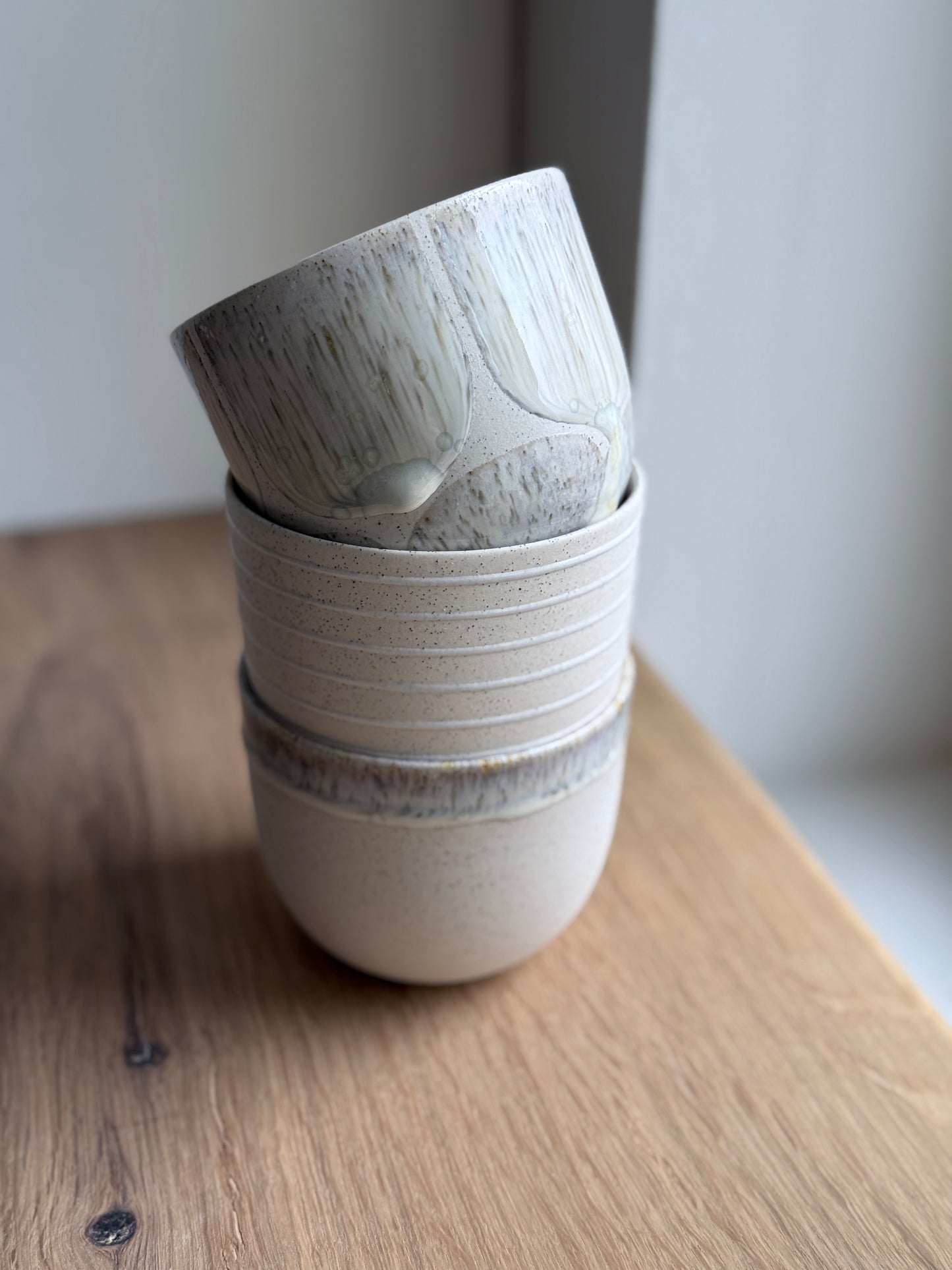 Coffee Cup, Matt White/ Brush (250 ml)