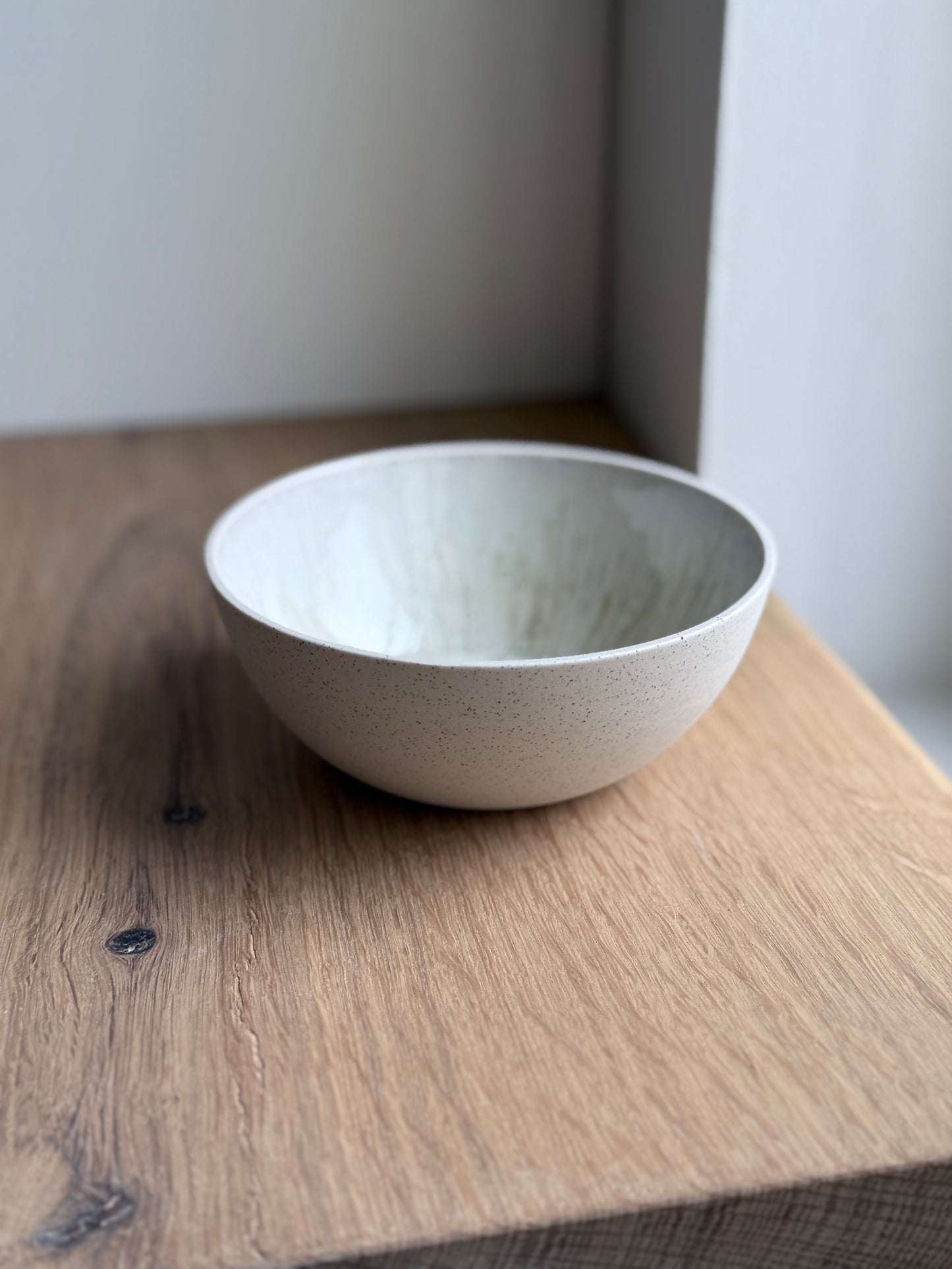 Breakfast bowl, Matt White w/ Crystal Glaze