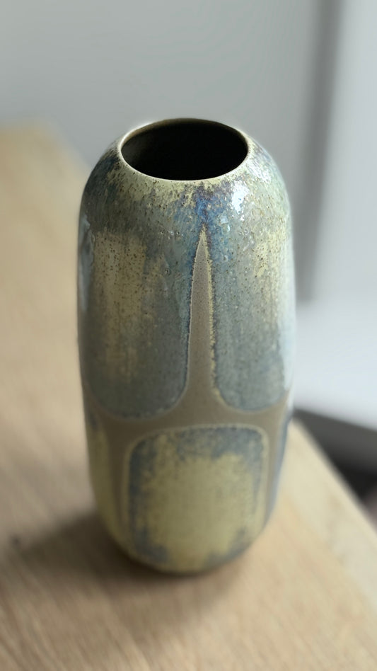 Vase, Large Tall, Brown / Brush