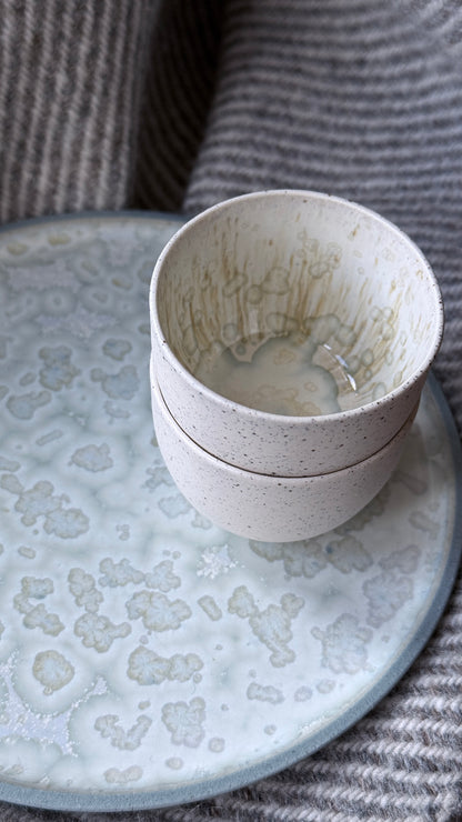 Dessert / Sushi plate, Stone Blue w/ crystal glaze