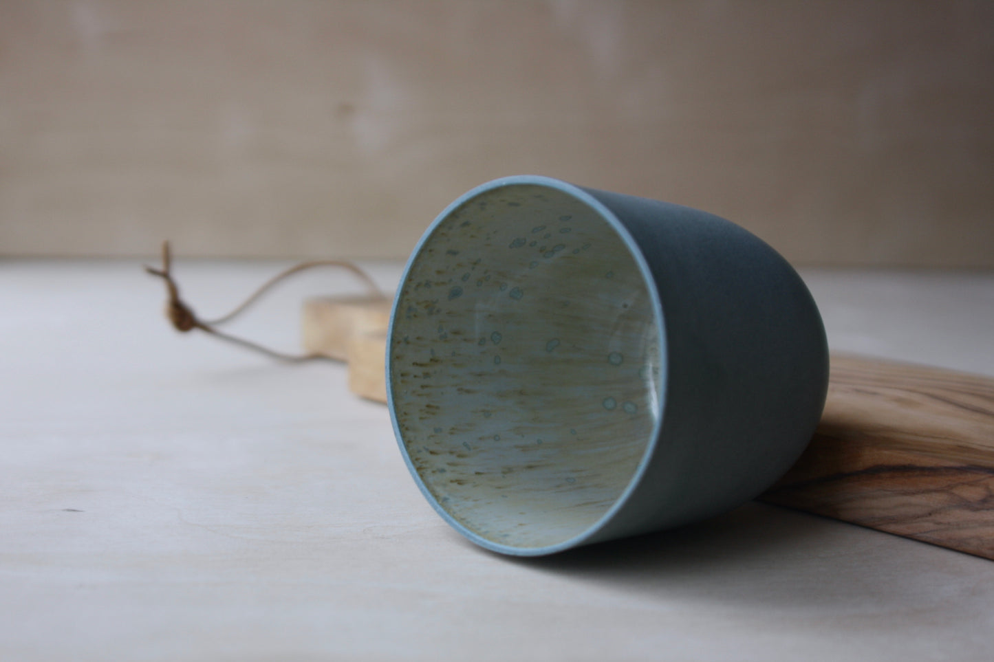 Coffee Cup, Petrol Blue w/ crystal glaze (200 ml)