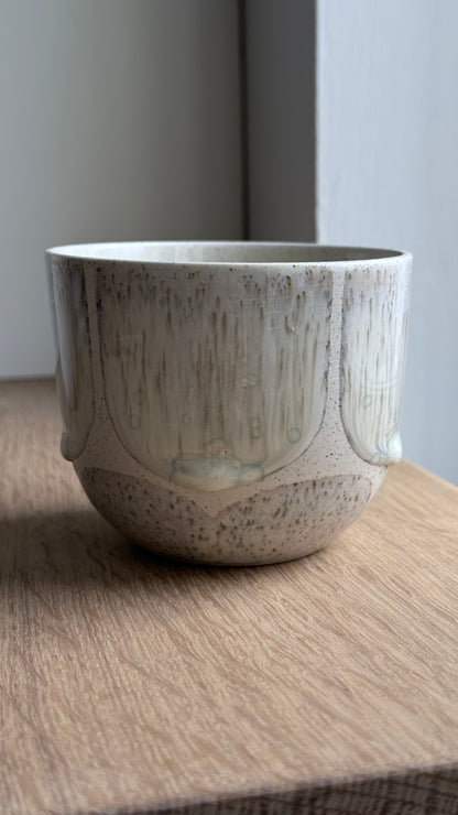 Coffee Cup, Matt White/ Brush (250 ml)