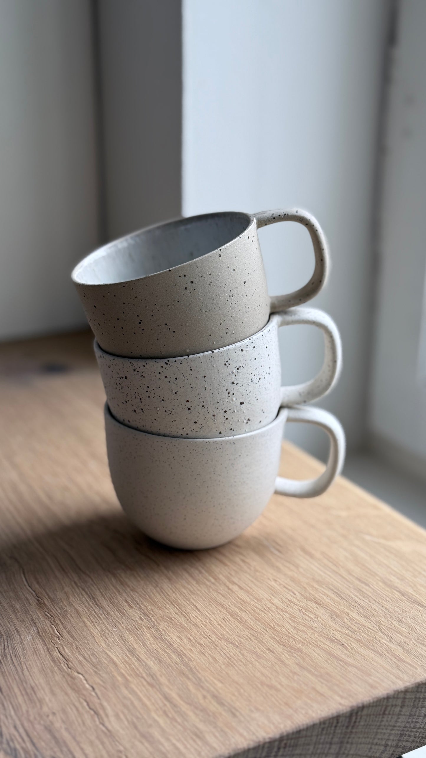 Cortado Cup with handle, Sand & Dots w/Crystal glaze (130 ml)