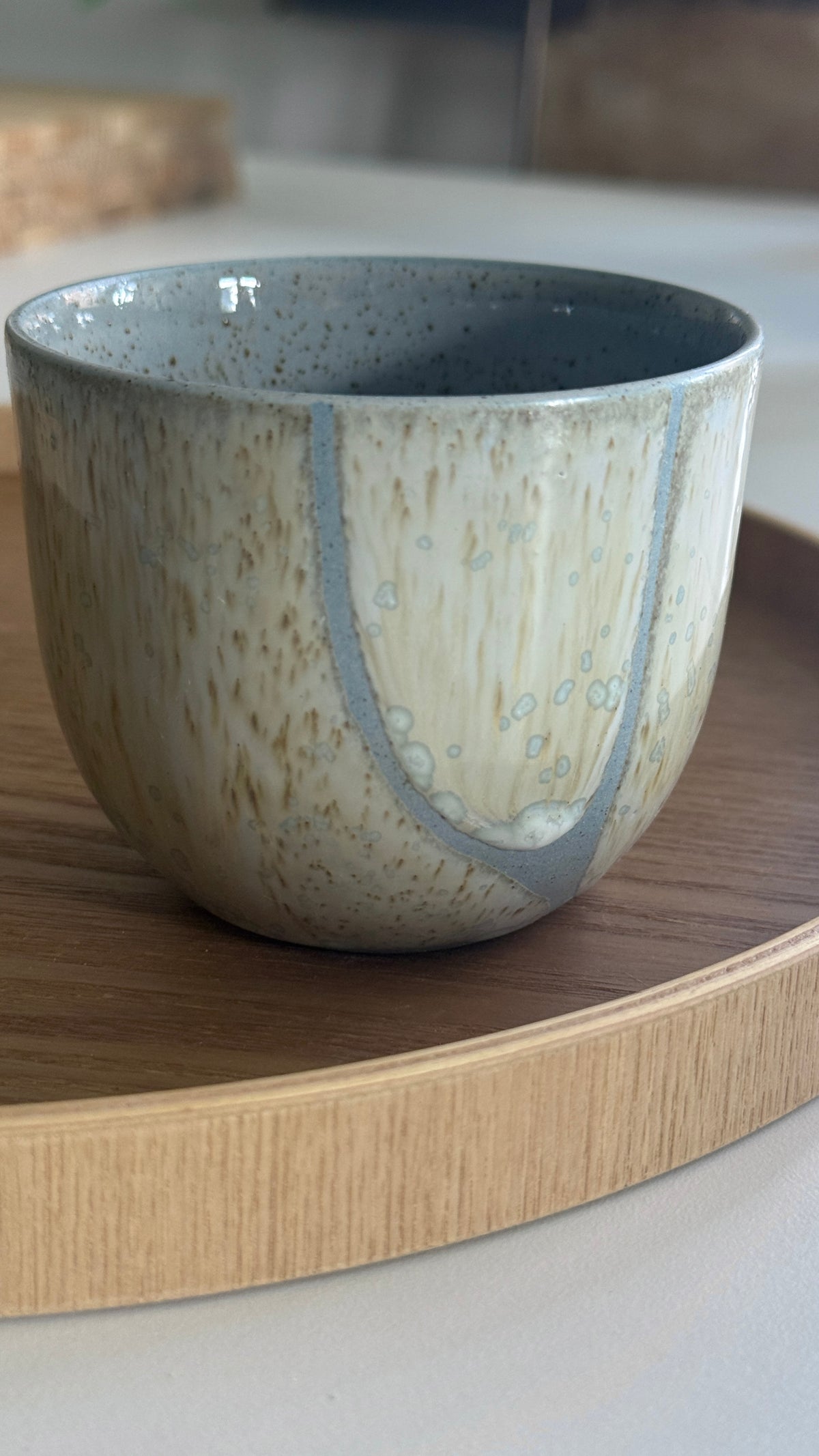 Coffee Cup, Stone Blue/ Off-center | Brush (250 ml)
