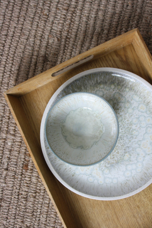 Breakfast bowl, Stone Blue w/ Crystal Glaze