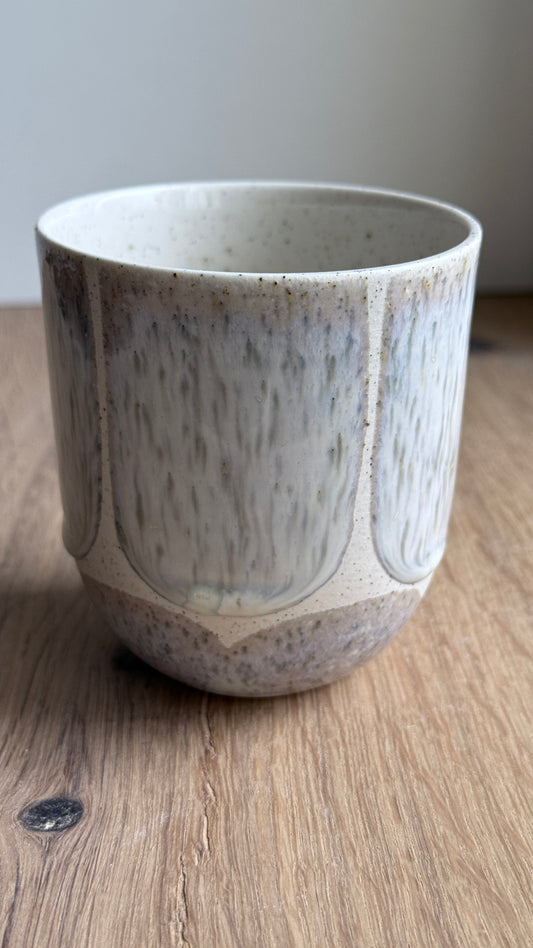 Coffee Cup, Matt White/Brush (200 ml)