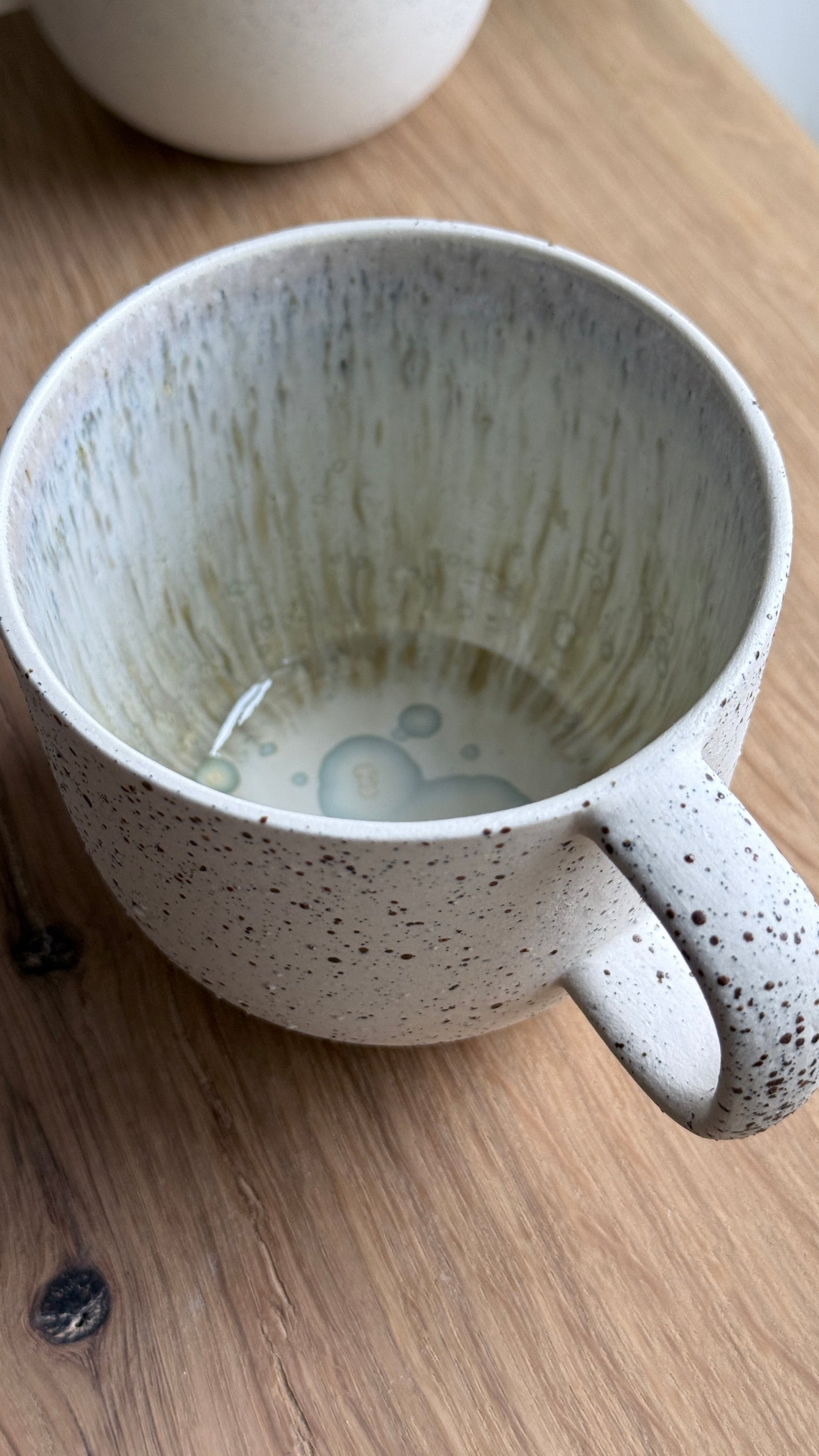 Mug with handle, Dots w/Crystal glaze (250 ml)