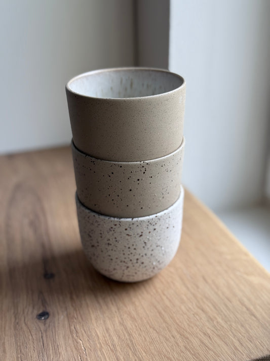 Coffee Cup, Sand & Dots w/ crystal glaze (250 ml)