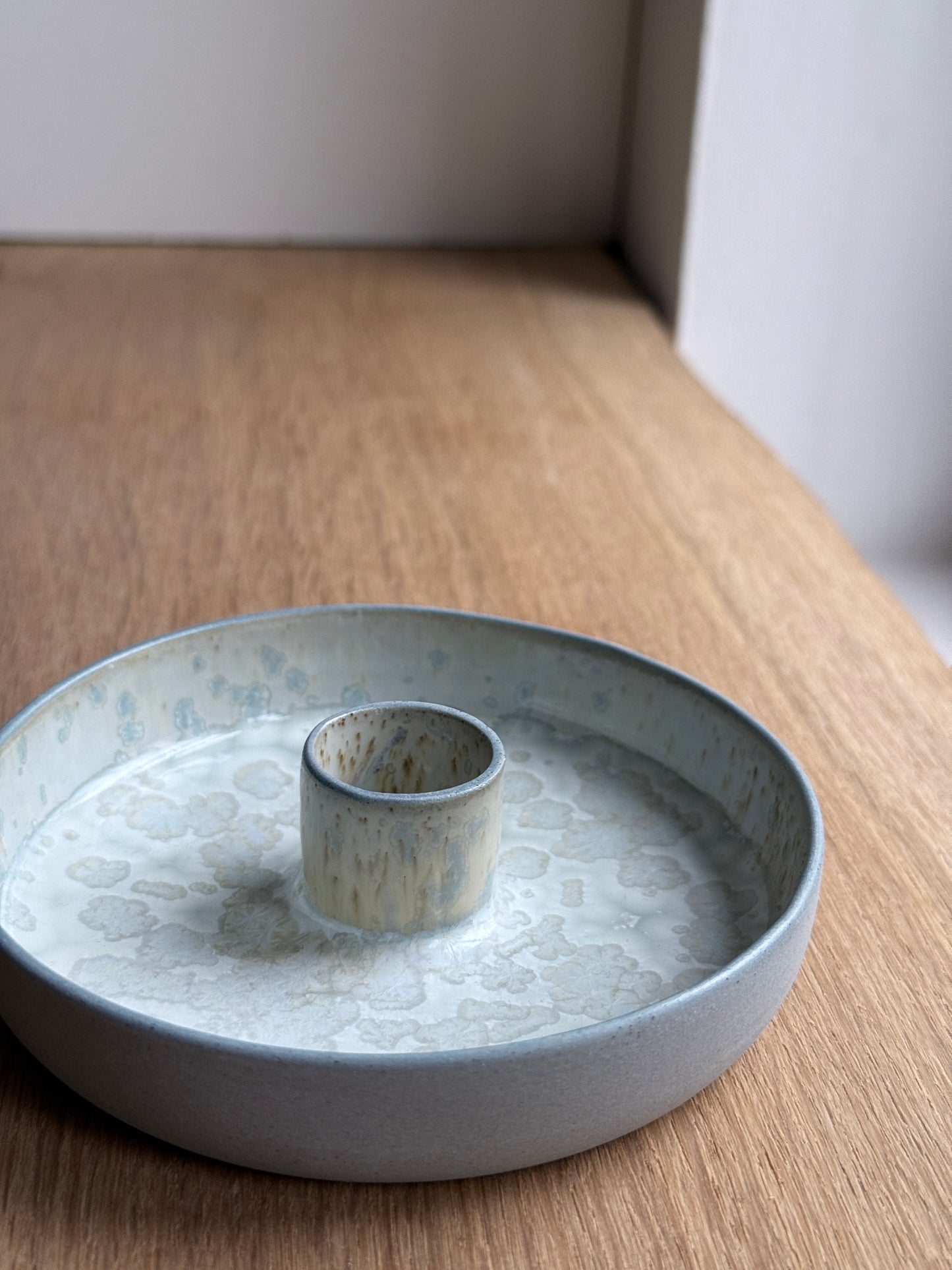 Candle Holder, Stone Blue