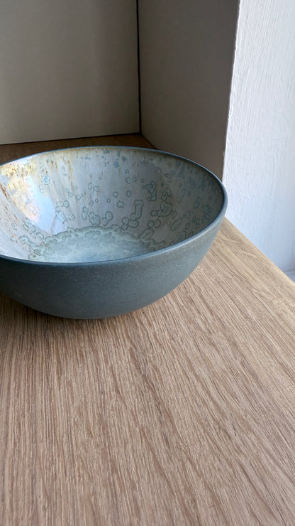 Breakfast bowl, Petrol Blue w/ Crystal Glaze