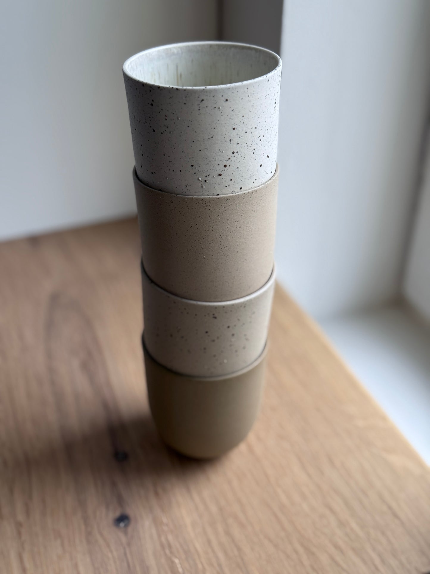 Coffee Cup, Sand & Dots w/ crystal glaze (200 ml)