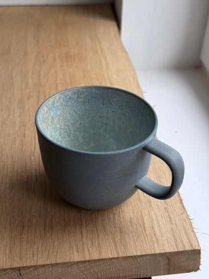 Mug with handle, Petrol Blue w/Crystal glaze (250 ml)