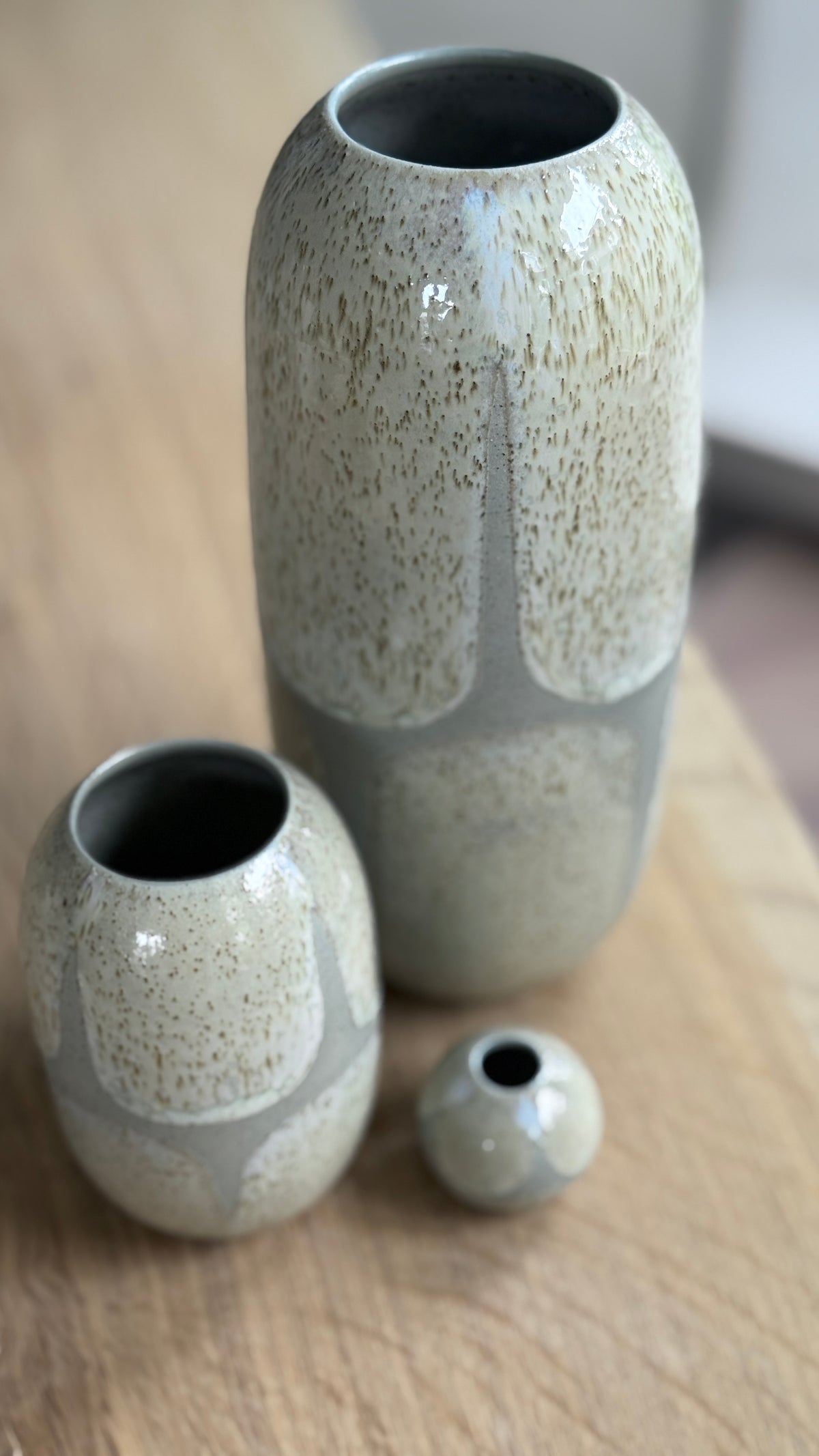 Vase, Large Tall, Stone Green / Brush (Kopi)