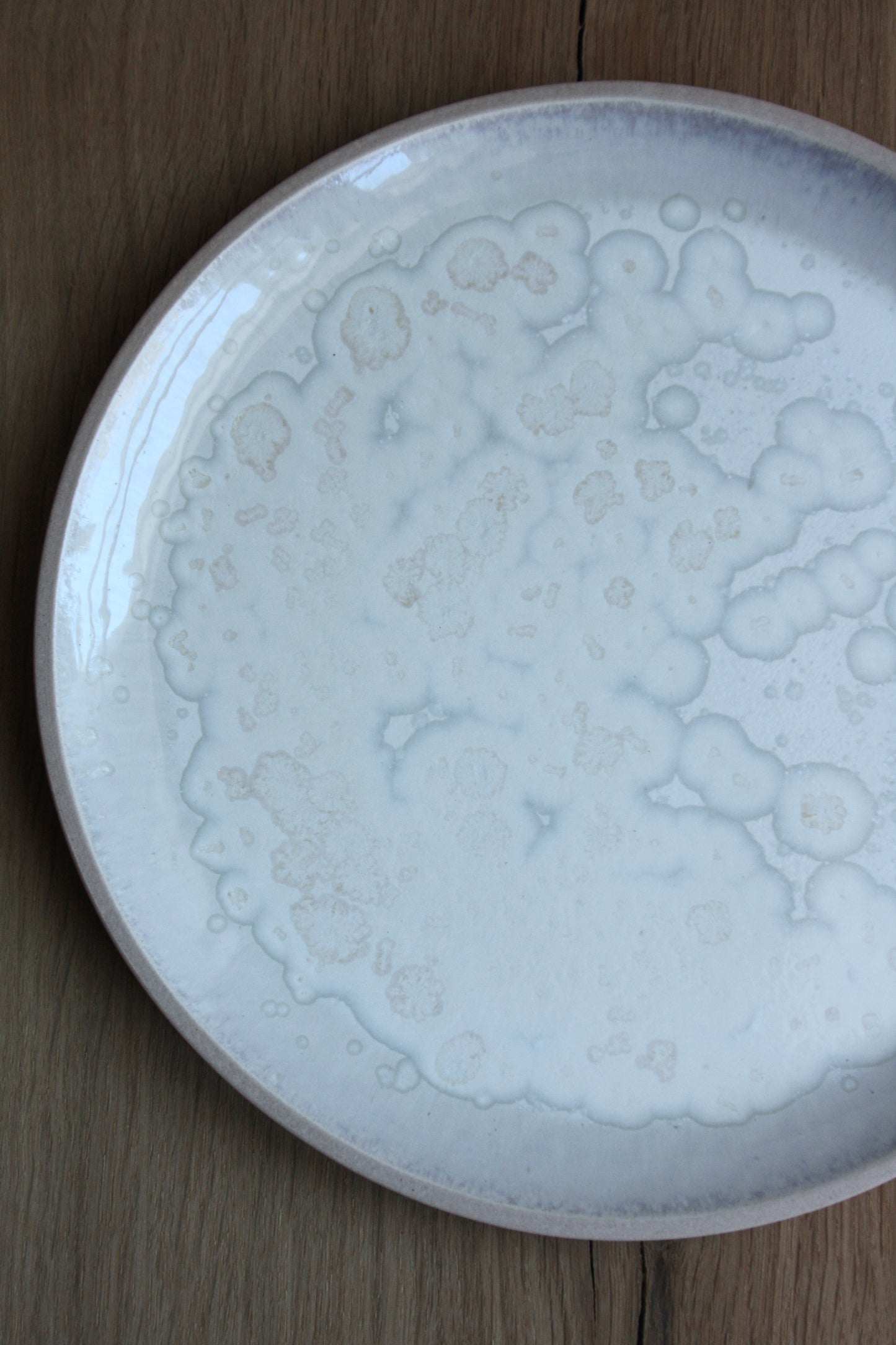 Dinner Plate, Light Rose /w Crystal Glaze