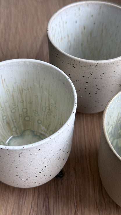 Coffee Cup, Dots w/ crystal glaze (200 ml)