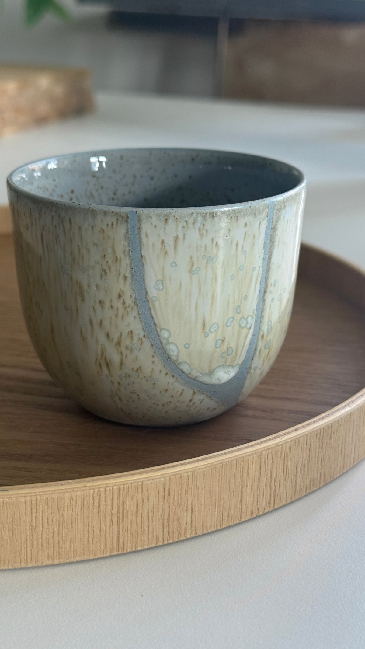 Coffee Cup, Stone Blue/ Off-center | Brush (250 ml)
