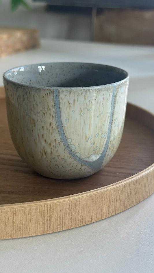 Coffee Cup, Stone Blue/ Off-center | Brush (250 ml)