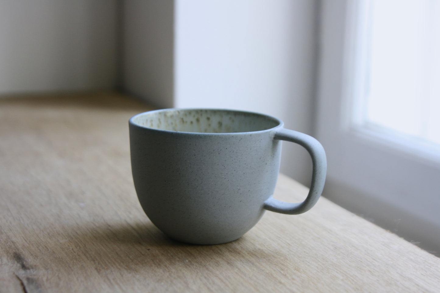 Cortado Cup with handle, Stone Blue w/Crystal glaze (130 ml)