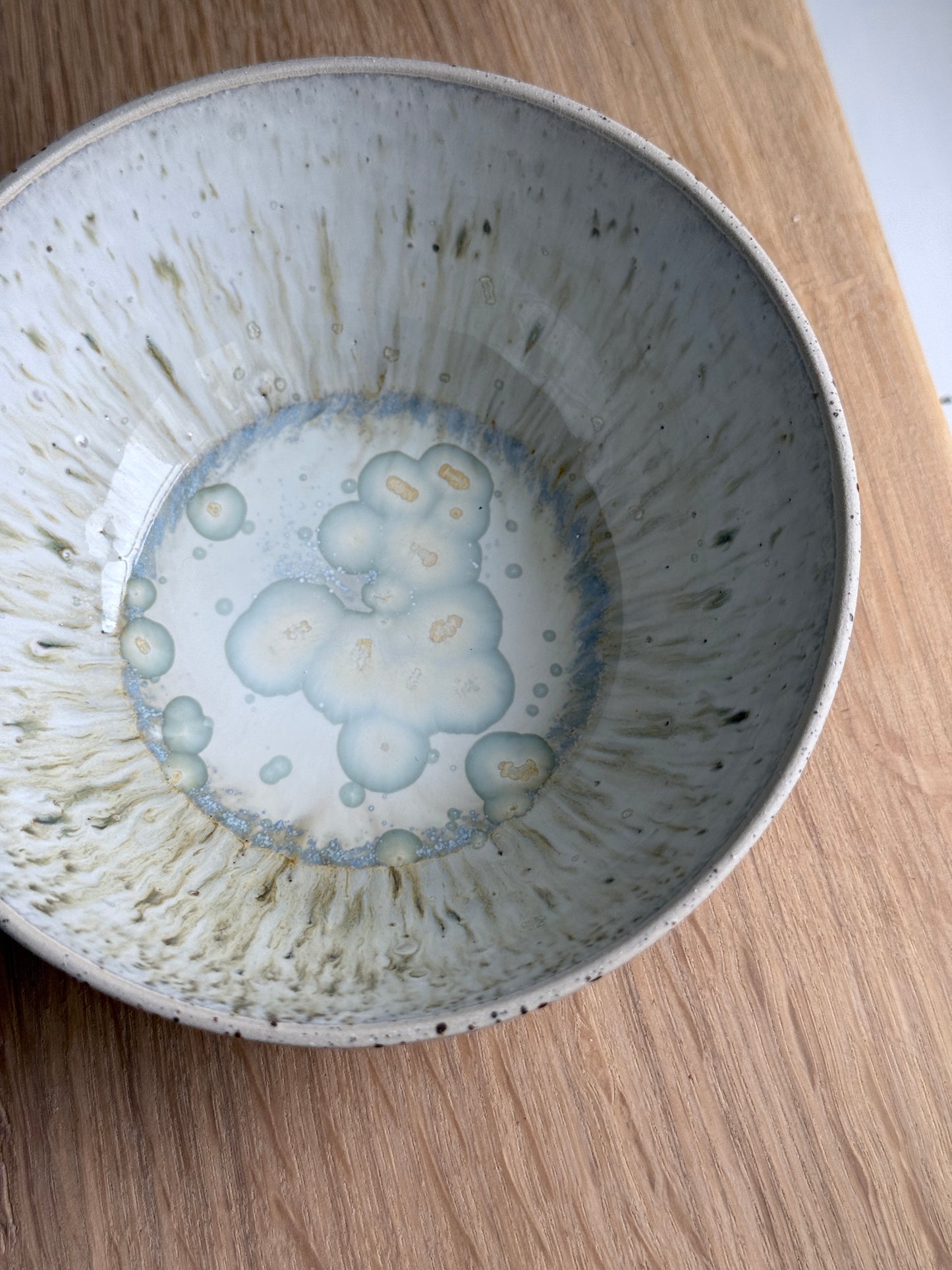 Breakfast bowl, Dots w/ Crystal Glaze