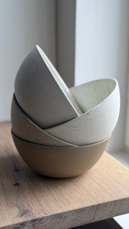 Ramen / Pasta Bowl, Dots w/ Crystal Glaze