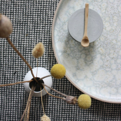 Dish/Tray Stoneware / Light Rose w. Crystal Glaze