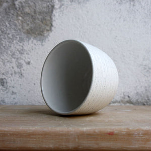 Cortado Cup, Light Stone Grey w/ glazed stripes (130 ml)