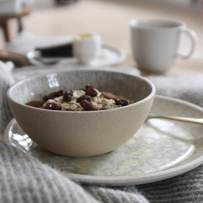 Breakfast bowl, Light Rose w/ Crystal Glaze