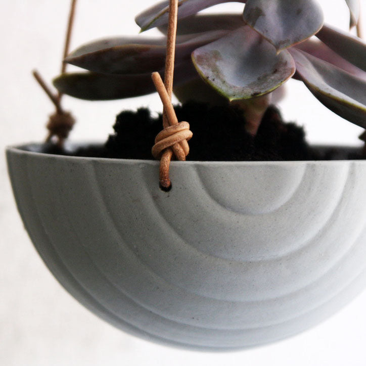 Hanging Bowl, Stone Blue w/ texture (medium)