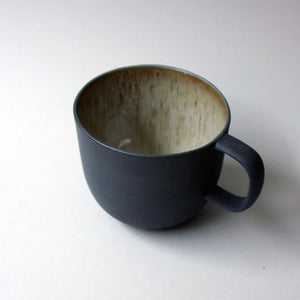 Mug with handle, Black w/Crystal glaze (250 ml)