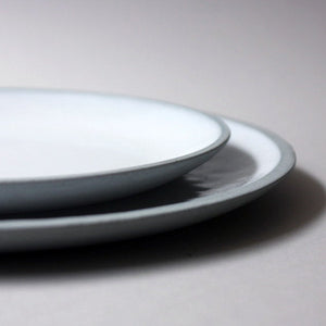 Lunch Plate Stoneware / Stone Blue w. white Glaze
