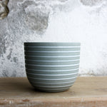 Coffee Cup, Stone Blue w/ glazed stripes (250 ml)