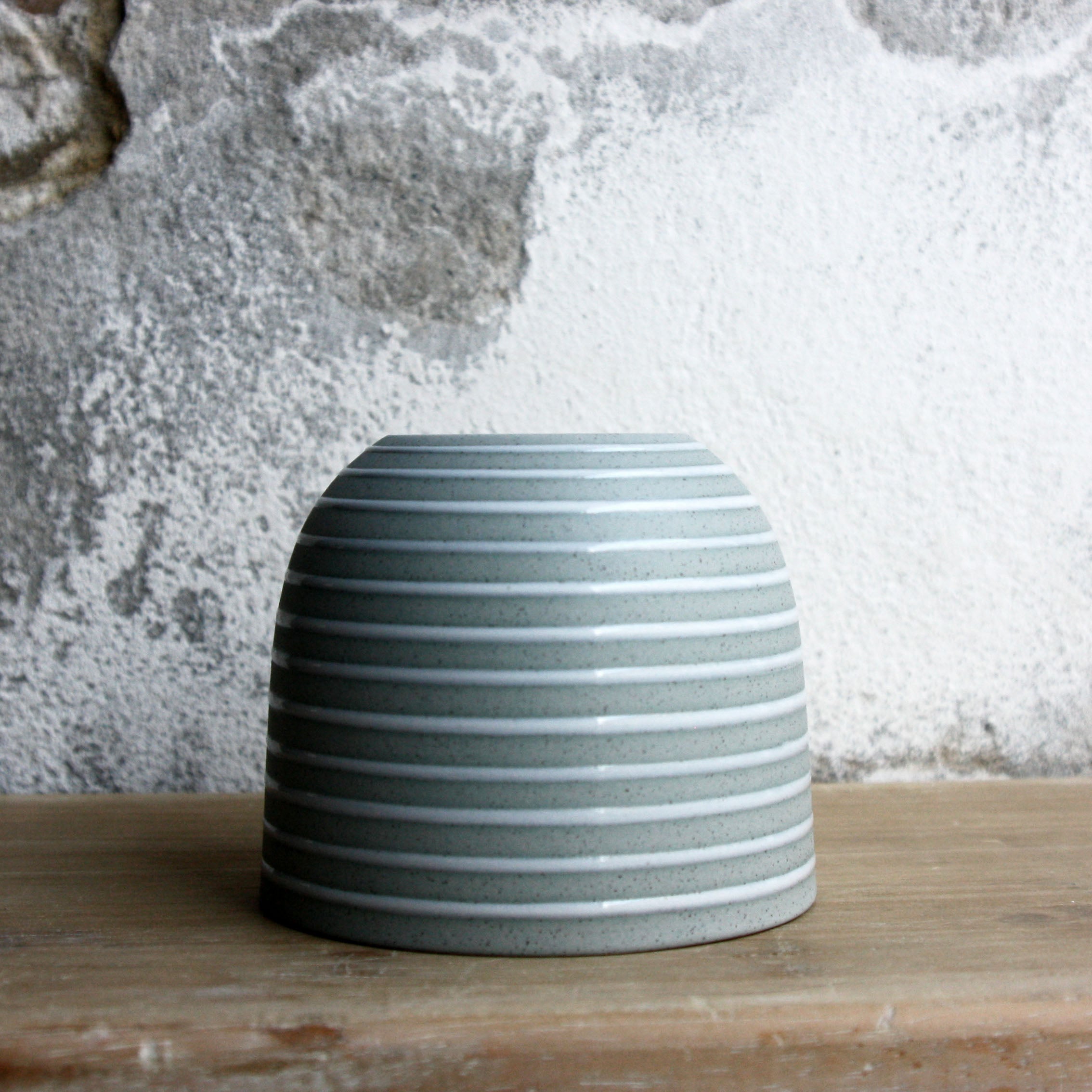 Coffee Cup, Stone Blue w/ glazed stripes (250 ml)