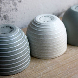 Cortado Cup, Light Stone Grey w/ glazed stripes (130 ml)