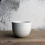 Espresso Cup, White w/ glazed stripes (75 ml)