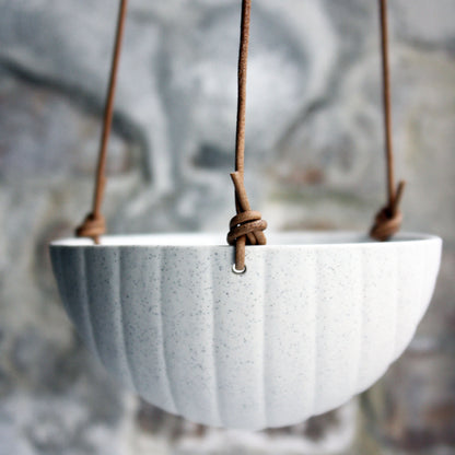 Hanging Bowl, Light Stone Grey w/ texture (medium)
