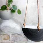 Hanging Bowl, Black w/ texture (medium)