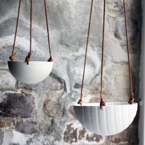Hanging Bowl, Light Stone Grey w/ texture (medium)
