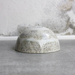 Half Sphere Bowl, Light Stone Grey w/ brush strokes (mini)