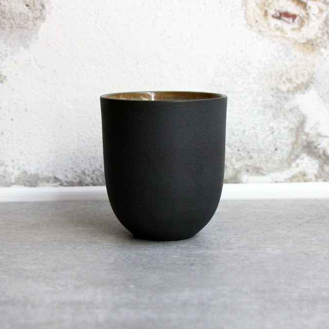 Coffee Cup, Black w/ crystal glaze (200 ml)