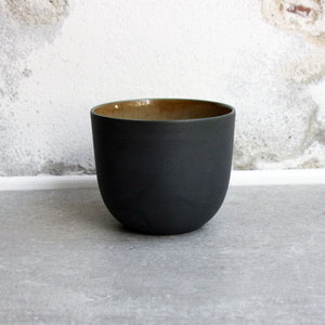 Coffee Cup, Black w/ crystal glaze (250 ml)
