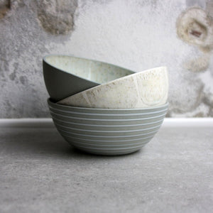 Breakfast bowl, Stone Blue w/ Crystal Glaze