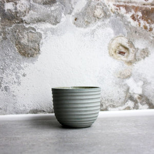 Textured Cup, Stone Blue w/ crystal glaze (200 ml)