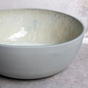 Serving Bowl, Stone Blue w/ crystal glaze